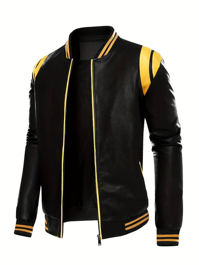 The Manhattan Varsity Leather Jacket