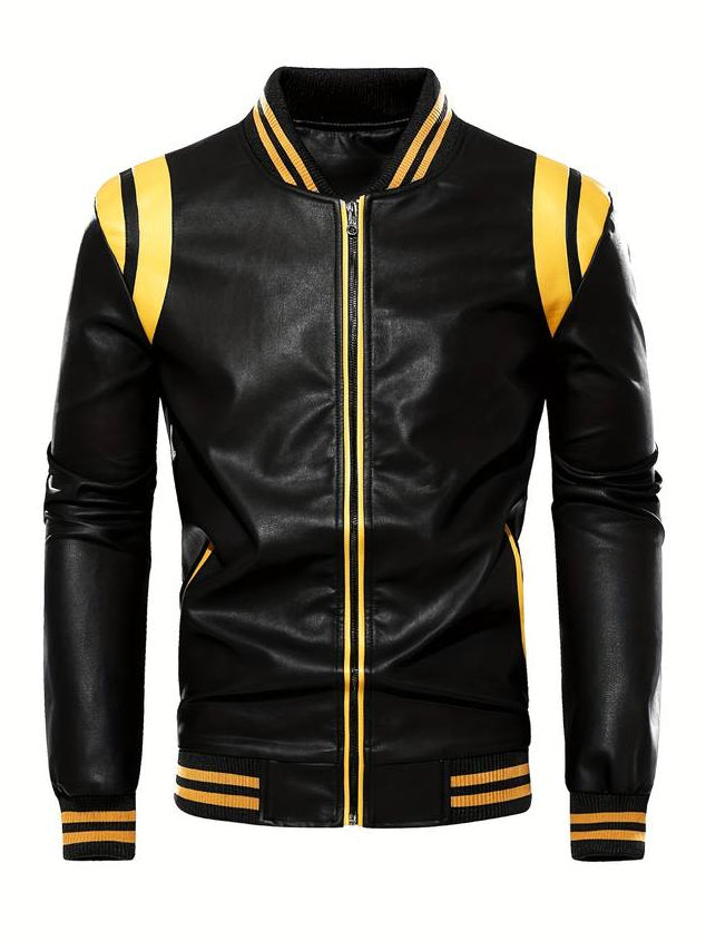 The Manhattan Varsity Leather Jacket