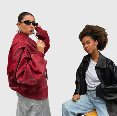 Faye™ - Oversized Leather Jacket