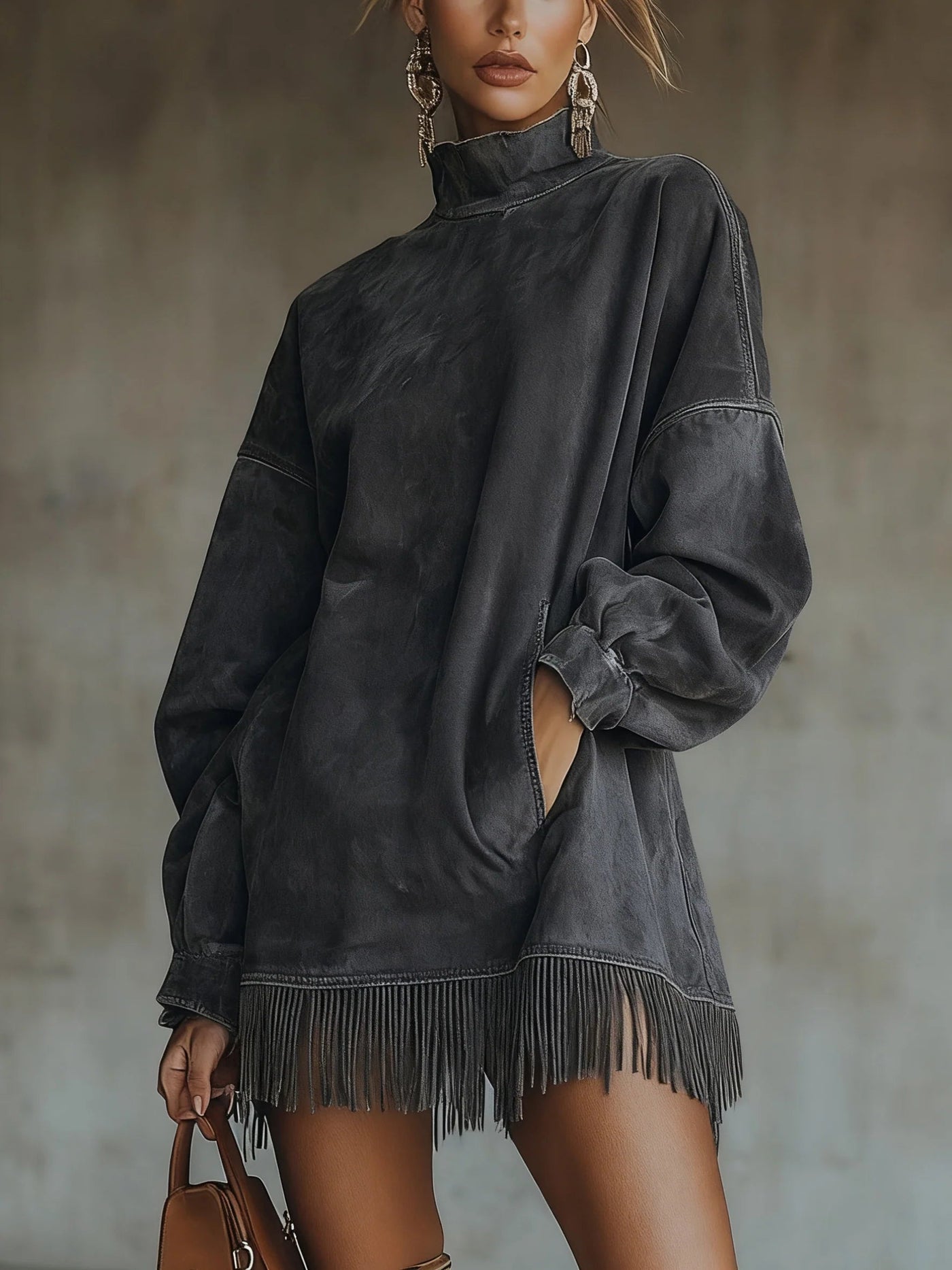Sheri | Cozy Fringe Dress