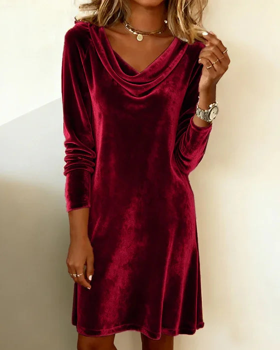 Frosina - Loose Fitting Velvet Dress